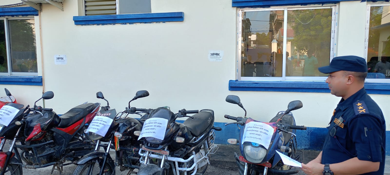 सप्तरीमा ४ वटा मोटरसाइकलसहित ७ जना पक्राउ